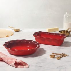 Le Creuset Heritage Pie Dish and Fluted Loaf Pan Set